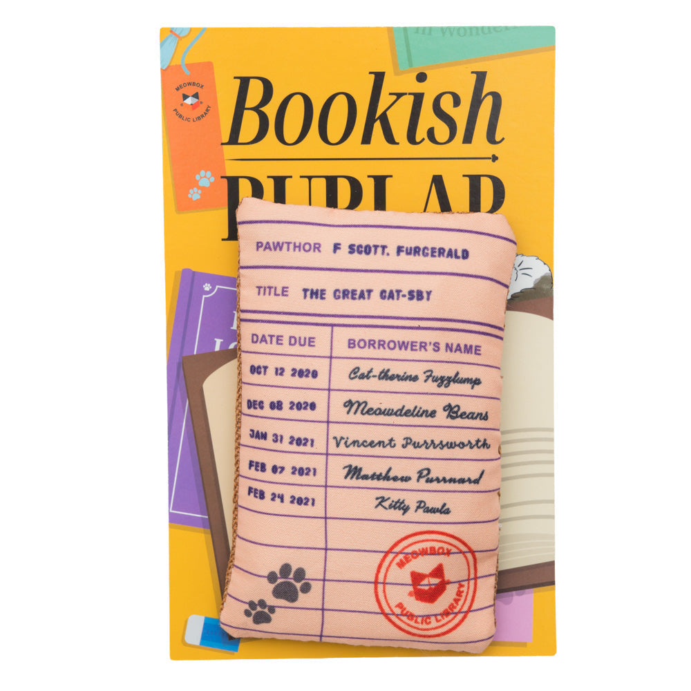 Bookish Burlap Scratcher toy