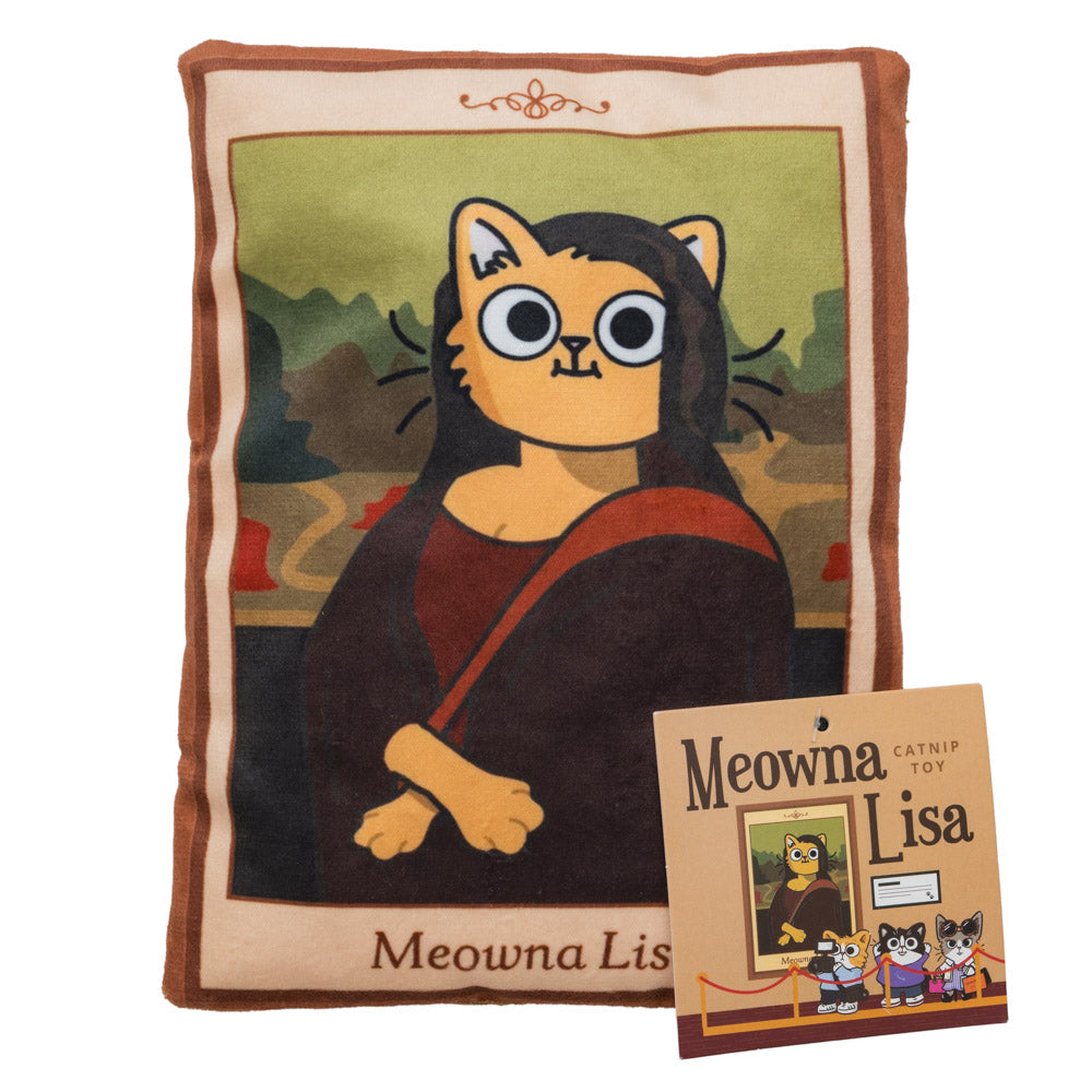 Meowna Lisa catnip scratcher toy