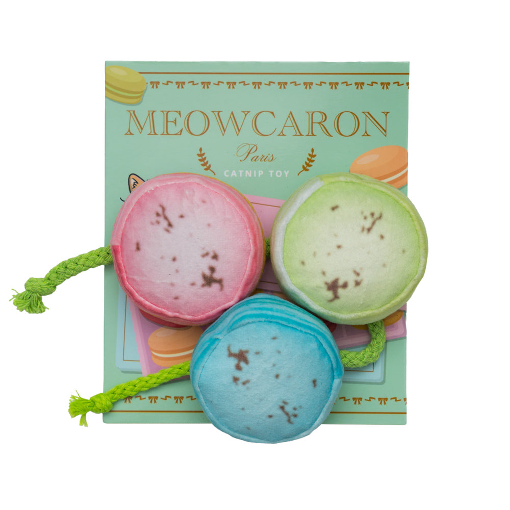 Meowcaron catnip chaser toy
