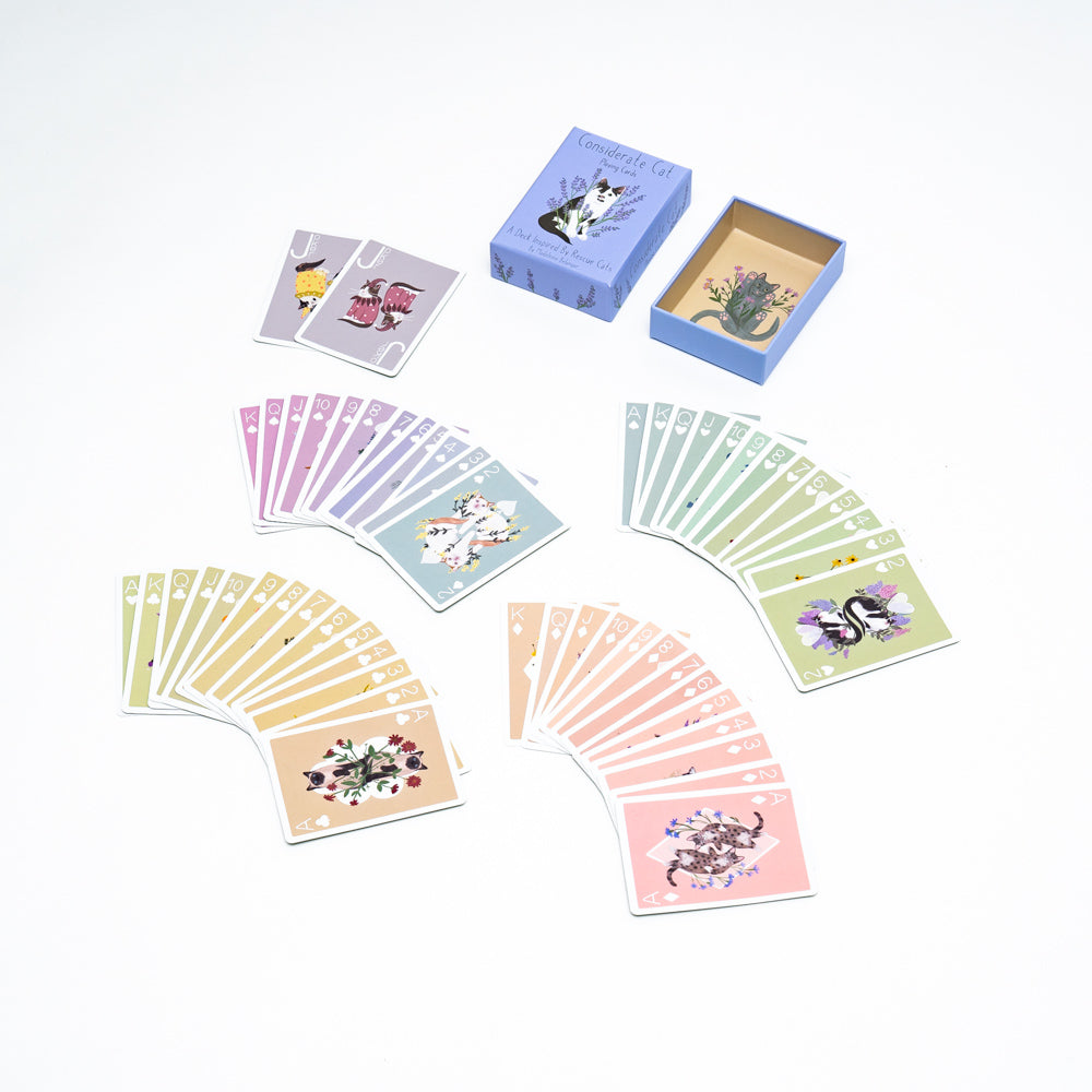 Considerate Cat Playing Cards