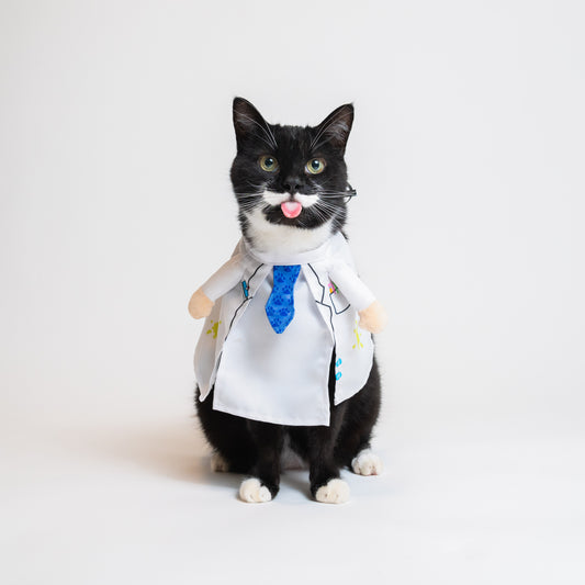 Catty Chemist Costume and Catnip toy 2 Pack