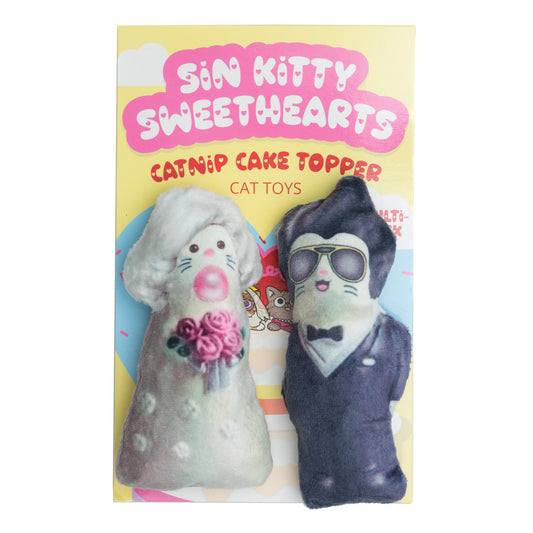 Sin Kitty Sweethearts Catnip Cake Topper toys two pack