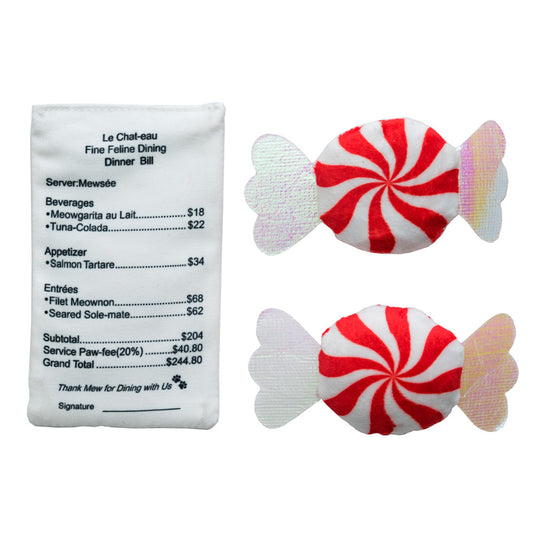 Cheque, pawlease! catnip toy multipack