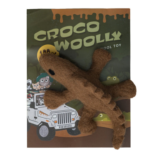 Crocowoolly cat toy