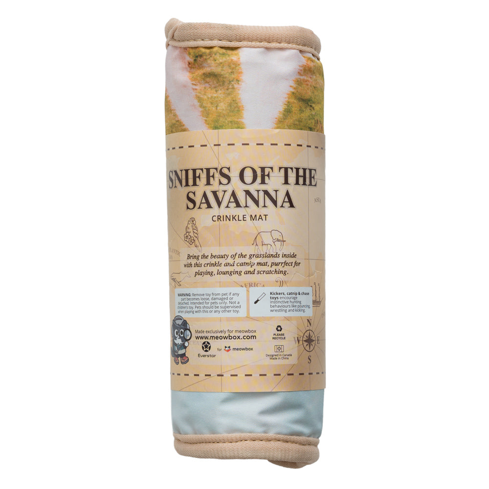 Sniffs of the Savanna catnip crinkle mat