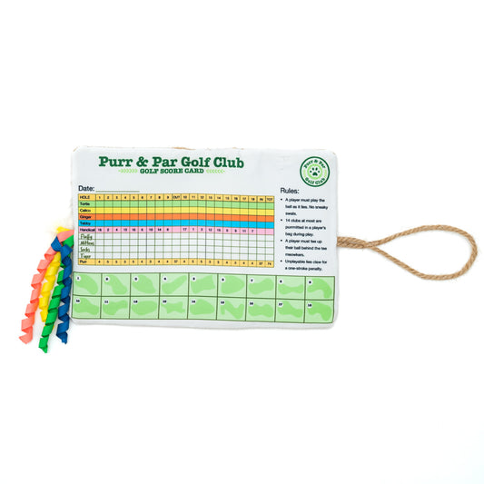 Cat Scratch Golfer Catnip Score Card Mat