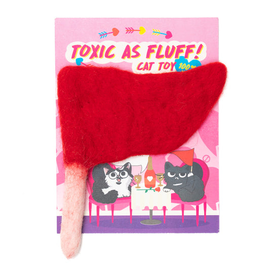 Toxic as Fluff Wool Red Flag toy by Le Sharma