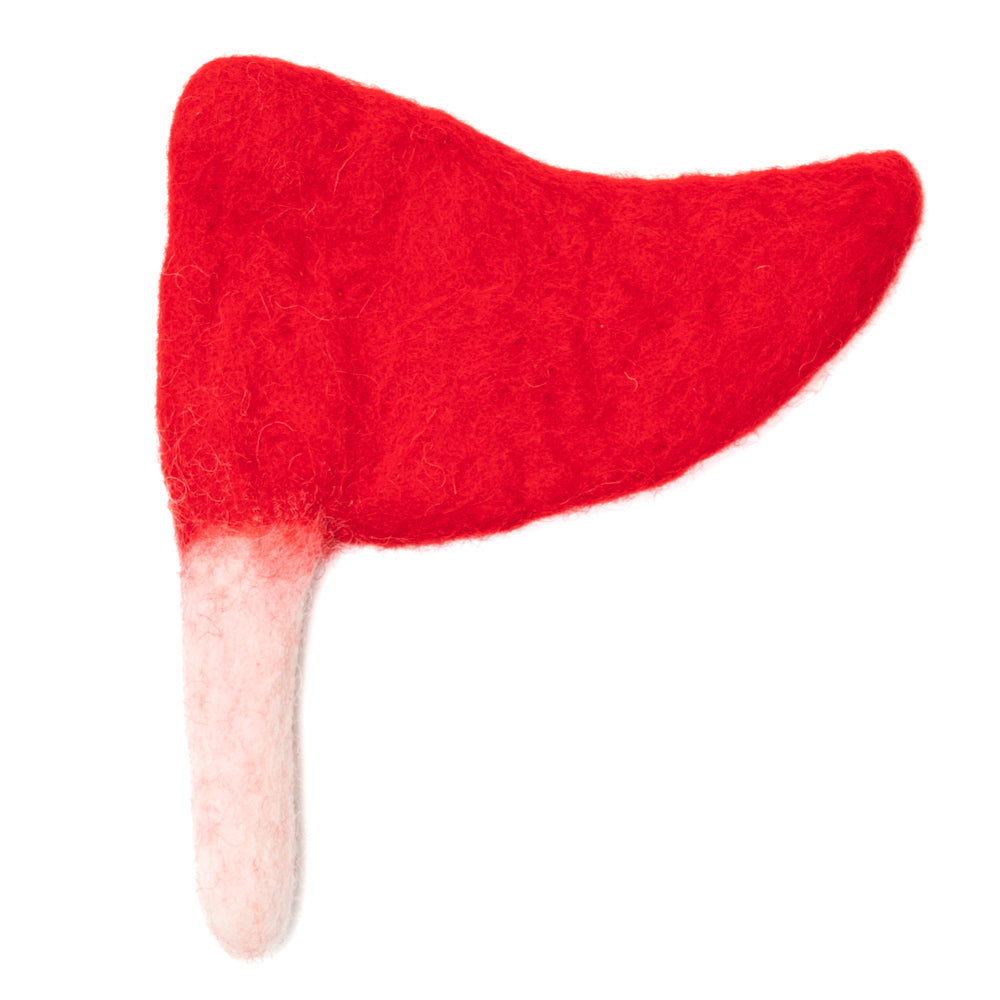 Toxic as Fluff Wool Red Flag toy by Le Sharma