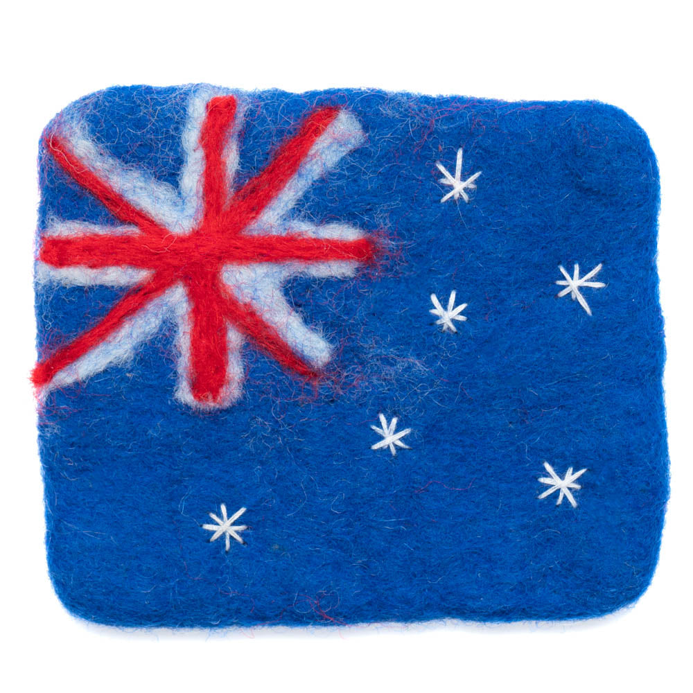 Wool Australian Flag toy by Le Sharma